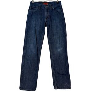 Vans Boys Dark Wash Straight Leg 100% Cotton Denim Jeans •14• Skater Y2K Classic